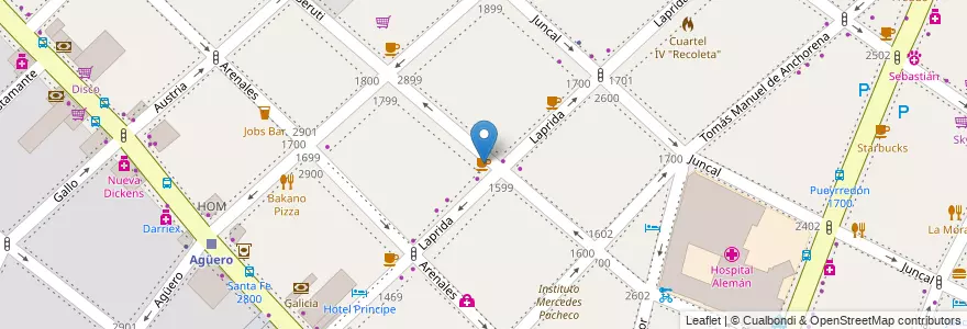 Mapa de ubicacion de Sweetly, Recoleta en アルゼンチン, Ciudad Autónoma De Buenos Aires, Comuna 2, ブエノスアイレス.