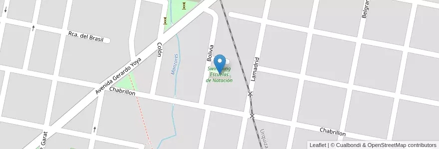 Mapa de ubicacion de Swimming Escuelas de Natación en آرژانتین, استان انتره ریوس, Departamento Concordia, Distrito Suburbios, Concordia, Concordia.