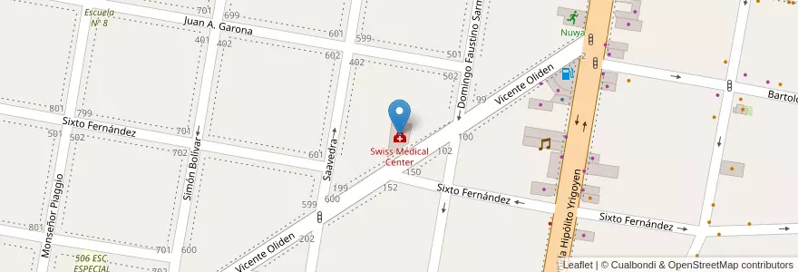 Mapa de ubicacion de Swiss Medical Center en Arjantin, Buenos Aires, Partido De Lomas De Zamora, Lomas De Zamora.