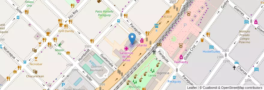 Mapa de ubicacion de Swiss Medical Heliport, Palermo en 아르헨티나, Ciudad Autónoma De Buenos Aires, 부에노스아이레스, Comuna 14.