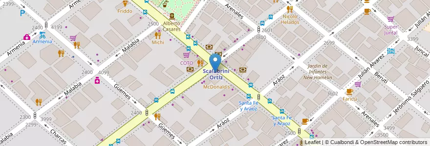 Mapa de ubicacion de Swiss Medical, Palermo en Argentinien, Ciudad Autónoma De Buenos Aires, Buenos Aires, Comuna 14.