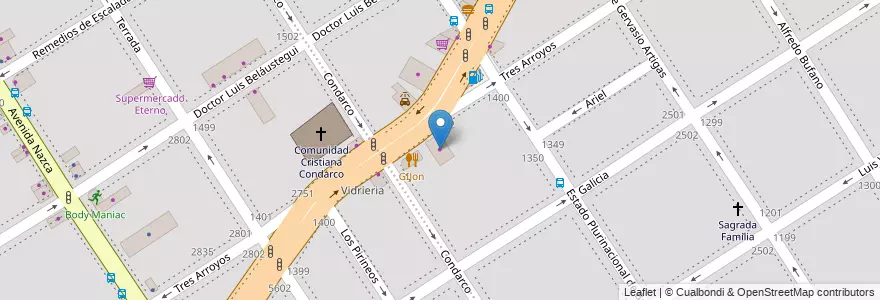 Mapa de ubicacion de TA RomaGNC, Villa General Mitre en アルゼンチン, Ciudad Autónoma De Buenos Aires, ブエノスアイレス.