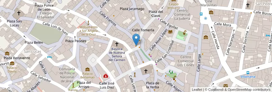 Mapa de ubicacion de Tabanco Plateros en إسبانيا, أندلوسيا, قادس, Campiña De Jerez, شريش.