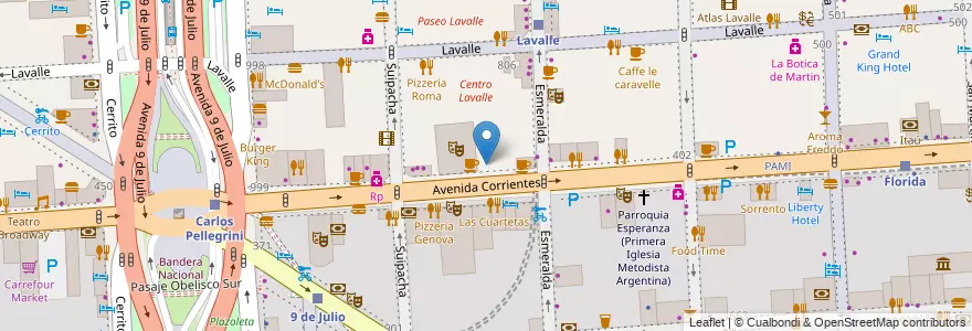 Mapa de ubicacion de Tabaris, San Nicolas en 阿根廷, Ciudad Autónoma De Buenos Aires, Comuna 1, 布宜诺斯艾利斯.