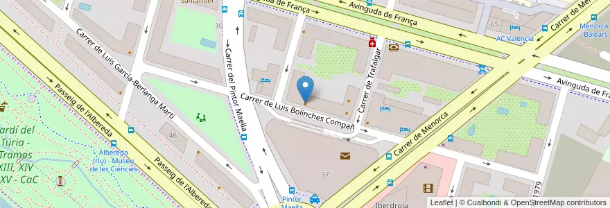 Mapa de ubicacion de Taberna en スペイン, バレンシア州, València / Valencia, Comarca De València, València.