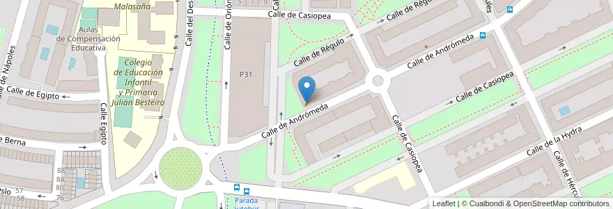 Mapa de ubicacion de Taberna en إسبانيا, منطقة مدريد, منطقة مدريد, Área Metropolitana De Madrid Y Corredor Del Henares, موستولس.