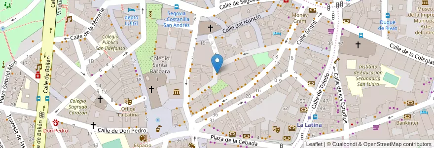 Mapa de ubicacion de Taberna Almendro en İspanya, Comunidad De Madrid, Comunidad De Madrid, Área Metropolitana De Madrid Y Corredor Del Henares, Madrid.