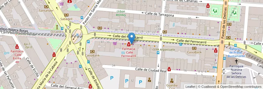 Mapa de ubicacion de Taberna Almería en 西班牙, Comunidad De Madrid, Comunidad De Madrid, Área Metropolitana De Madrid Y Corredor Del Henares, Madrid.