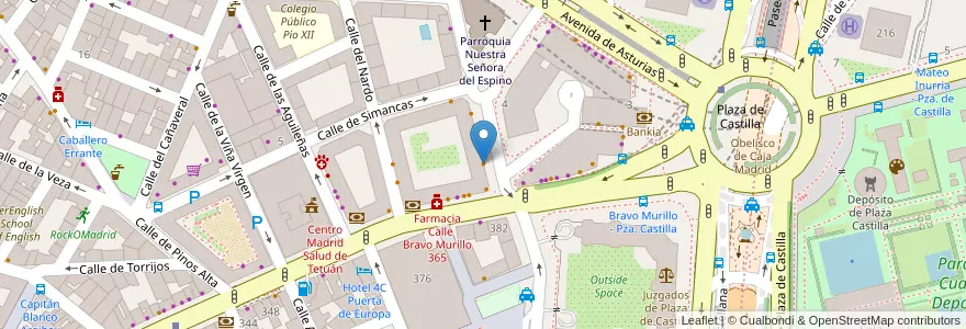 Mapa de ubicacion de Taberna Andaluza en إسبانيا, منطقة مدريد, منطقة مدريد, Área Metropolitana De Madrid Y Corredor Del Henares, مدريد.