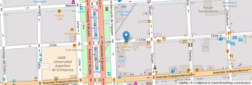 Mapa de ubicacion de Taberna Baska, Montserrat en الأرجنتين, Ciudad Autónoma De Buenos Aires, Comuna 1, Buenos Aires.