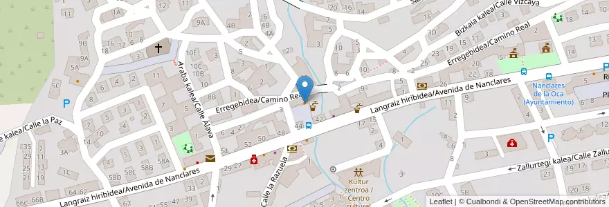 Mapa de ubicacion de Taberna Casa Askegi en Espanha, Comunidade Autónoma Do País Basco, Araba/Álava, Añanako Kuadrilla/Cuadrilla De Añana, Iruña Oka/Iruña De Oca.