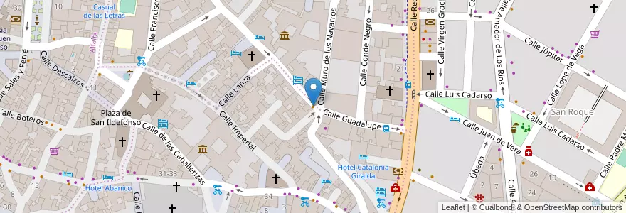 Mapa de ubicacion de Taberna Casa Castro en スペイン, アンダルシア州, Sevilla, セビリア.