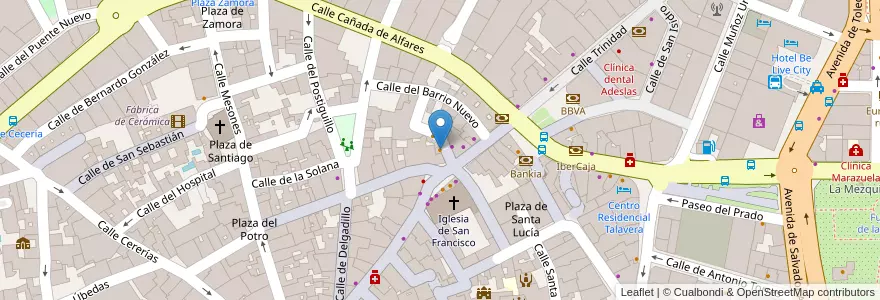 Mapa de ubicacion de Taberna casa Kiko en 西班牙, Castilla-La Mancha, Toledo, Talavera, Talavera De La Reina.