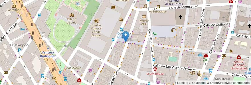 Mapa de ubicacion de Taberna de Corps en Испания, Мадрид, Мадрид, Área Metropolitana De Madrid Y Corredor Del Henares, Мадрид.