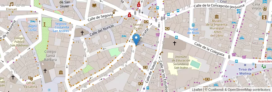 Mapa de ubicacion de Taberna del Capitán Alatriste en Spain, Community Of Madrid, Community Of Madrid, Área Metropolitana De Madrid Y Corredor Del Henares, Madrid.