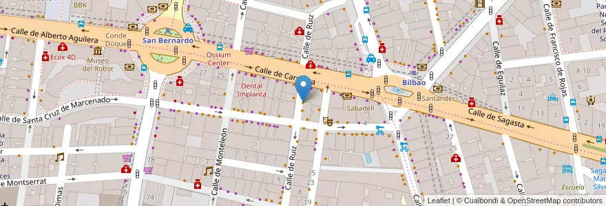 Mapa de ubicacion de Taberna del Colono en スペイン, マドリード州, Comunidad De Madrid, Área Metropolitana De Madrid Y Corredor Del Henares, Madrid.