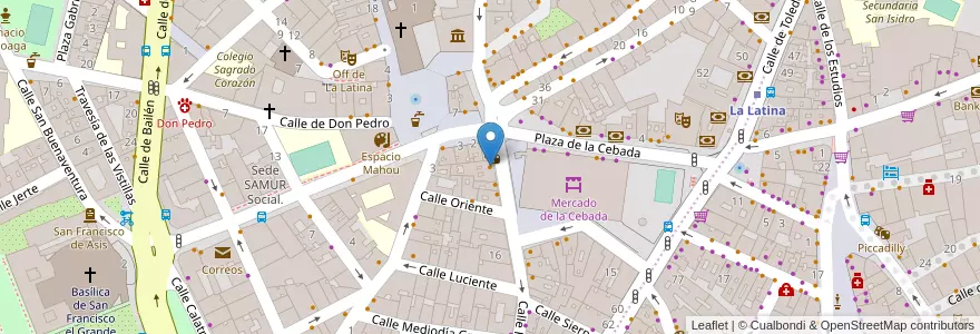 Mapa de ubicacion de Taberna El Búho en Sepanyol, Comunidad De Madrid, Comunidad De Madrid, Área Metropolitana De Madrid Y Corredor Del Henares, Madrid.