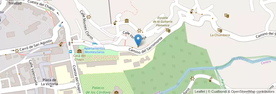Mapa de ubicacion de Taberna El Camborio en スペイン, アンダルシア州, Granada, Comarca De La Vega De Granada, Granada.