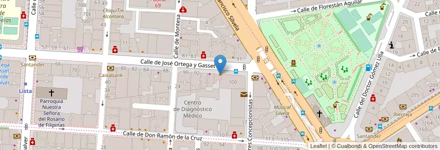 Mapa de ubicacion de Taberna El Olivo en 스페인, Comunidad De Madrid, Comunidad De Madrid, Área Metropolitana De Madrid Y Corredor Del Henares, 마드리드.