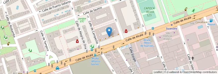 Mapa de ubicacion de Taberna Entre Castillas en Испания, Мадрид, Мадрид, Área Metropolitana De Madrid Y Corredor Del Henares, Мадрид.