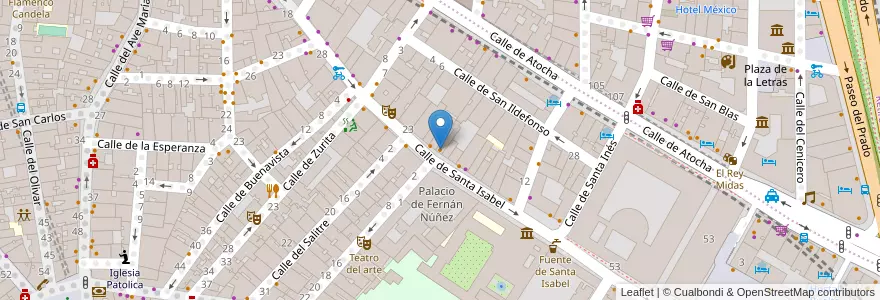 Mapa de ubicacion de Taberna Eulogio en 西班牙, Comunidad De Madrid, Comunidad De Madrid, Área Metropolitana De Madrid Y Corredor Del Henares, Madrid.