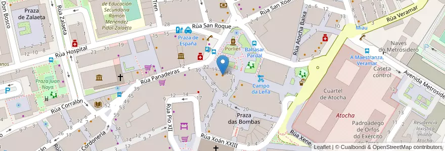 Mapa de ubicacion de Taberna Gaioso en Spanien, Galicien, A Coruña, A Coruña, A Coruña.