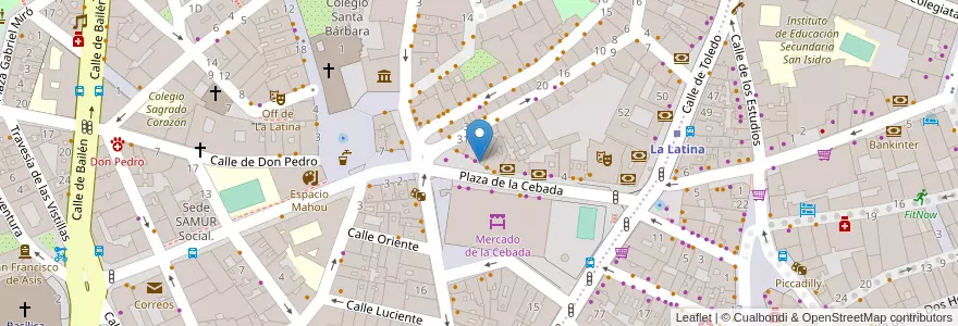 Mapa de ubicacion de Taberna La Buha en 西班牙, Comunidad De Madrid, Comunidad De Madrid, Área Metropolitana De Madrid Y Corredor Del Henares, Madrid.