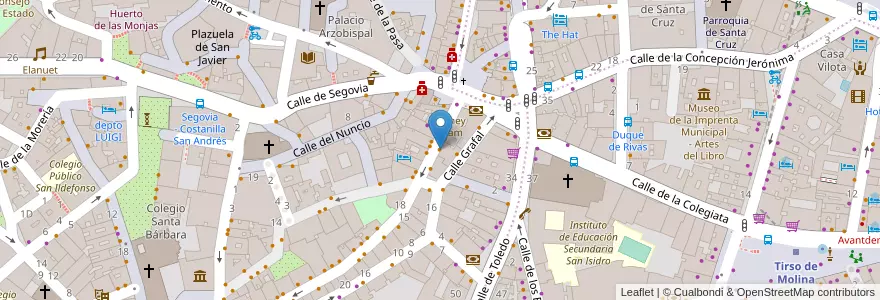 Mapa de ubicacion de Taberna La Concha en 西班牙, Comunidad De Madrid, Comunidad De Madrid, Área Metropolitana De Madrid Y Corredor Del Henares, Madrid.
