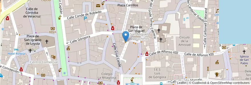 Mapa de ubicacion de Taberna La Montillana en 西班牙, 安达鲁西亚, Córdoba, Córdoba.