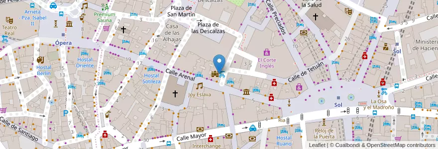Mapa de ubicacion de Taberna los 4 Robles en إسبانيا, منطقة مدريد, منطقة مدريد, Área Metropolitana De Madrid Y Corredor Del Henares, مدريد.