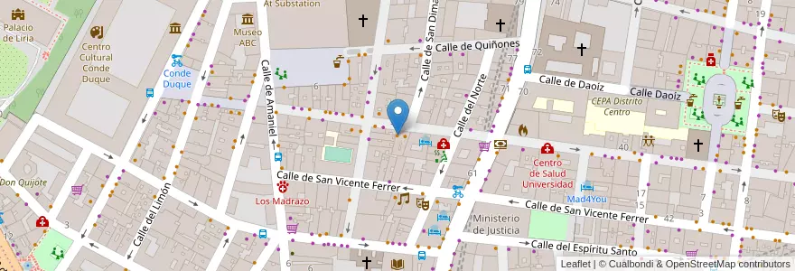 Mapa de ubicacion de Taberna los Delgado en 스페인, Comunidad De Madrid, Comunidad De Madrid, Área Metropolitana De Madrid Y Corredor Del Henares, 마드리드.