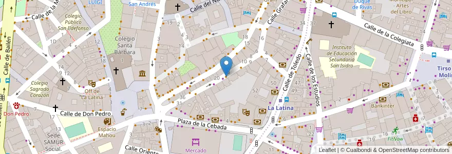 Mapa de ubicacion de Taberna Matritum en Espanha, Comunidade De Madrid, Comunidade De Madrid, Área Metropolitana De Madrid Y Corredor Del Henares, Madrid.