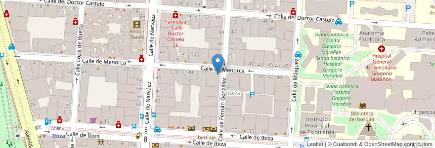 Mapa de ubicacion de Taberna Moderna en إسبانيا, منطقة مدريد, منطقة مدريد, Área Metropolitana De Madrid Y Corredor Del Henares, مدريد.
