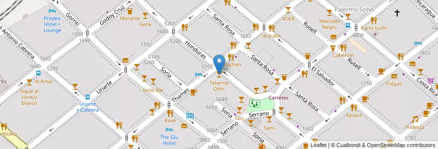 Mapa de ubicacion de Taberna Odín, Palermo en Argentinien, Ciudad Autónoma De Buenos Aires, Buenos Aires.