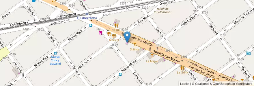 Mapa de ubicacion de Taberna Odin, Villa Devoto en Argentinien, Ciudad Autónoma De Buenos Aires, Buenos Aires, Comuna 11.