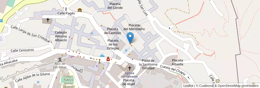 Mapa de ubicacion de Taberna Pañero en スペイン, アンダルシア州, Granada, Comarca De La Vega De Granada, Granada.