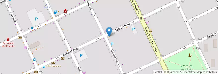 Mapa de ubicacion de Taberna Pizzuela en Argentina, Buenos Aires, Partido De Tandil, Tandil.