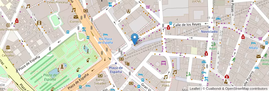 Mapa de ubicacion de Taberna Rincón de Reyes en Испания, Мадрид, Мадрид, Área Metropolitana De Madrid Y Corredor Del Henares, Мадрид.