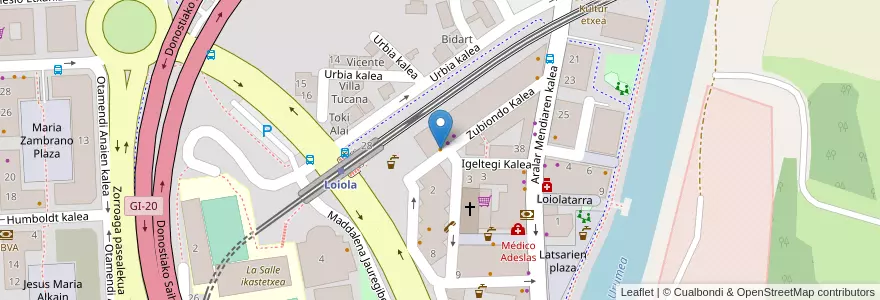 Mapa de ubicacion de Taberna Satorra en 西班牙, 巴斯克, Gipuzkoa, Donostialdea, Donostia/San Sebastián.