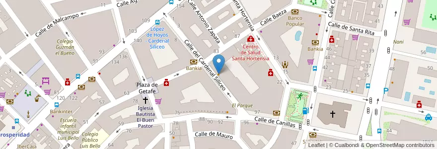 Mapa de ubicacion de Taberna Sidrería El Txacolí en Испания, Мадрид, Мадрид, Área Metropolitana De Madrid Y Corredor Del Henares, Мадрид.