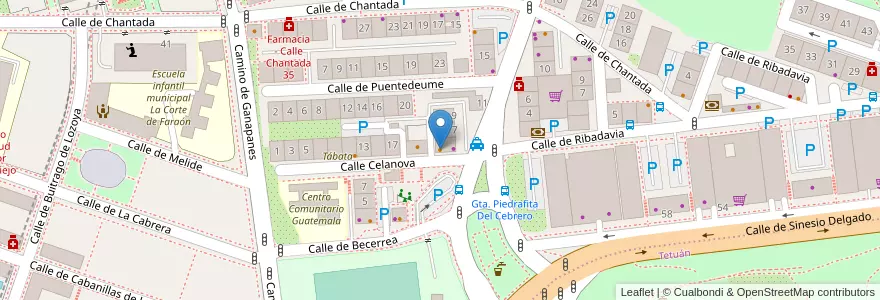 Mapa de ubicacion de Taberna Txapela en Spanje, Comunidad De Madrid, Comunidad De Madrid, Área Metropolitana De Madrid Y Corredor Del Henares, Madrid.