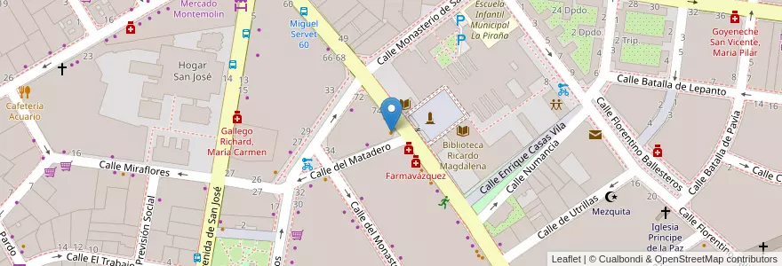 Mapa de ubicacion de Tábula Café en إسبانيا, أرغون, سرقسطة, Zaragoza, سرقسطة.