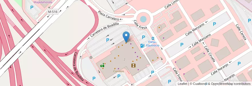 Mapa de ubicacion de Taco Bell en Spagna, Comunidad De Madrid, Comunidad De Madrid, Área Metropolitana De Madrid Y Corredor Del Henares, Majadahonda.