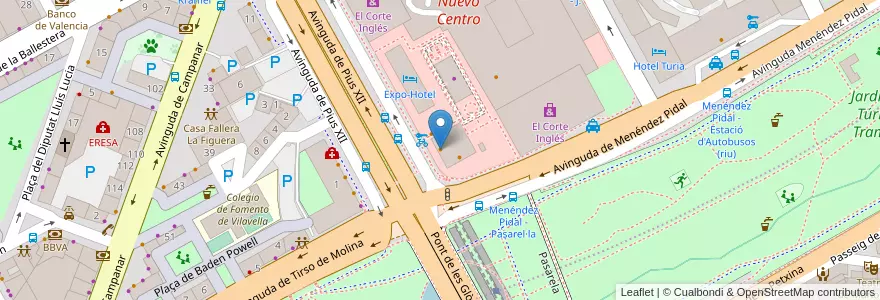 Mapa de ubicacion de Taco Bell en スペイン, バレンシア州, València / Valencia, Comarca De València, València.