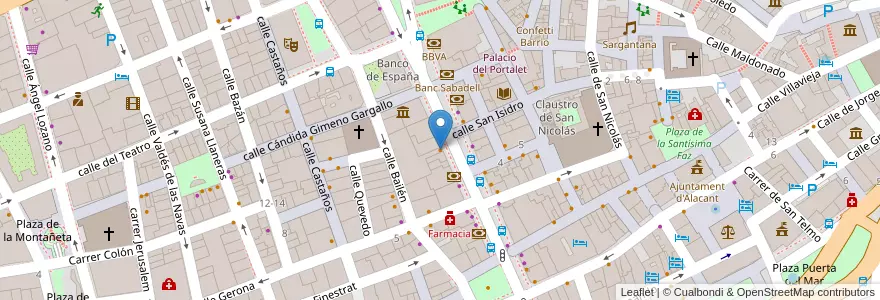Mapa de ubicacion de Taco Bell en 西班牙, Comunitat Valenciana, Alacant / Alicante, L'Alacantí, Alacant / Alicante.