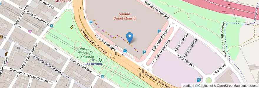 Mapa de ubicacion de Taco Bell en 西班牙, Comunidad De Madrid, Comunidad De Madrid, Área Metropolitana De Madrid Y Corredor Del Henares, Leganés.