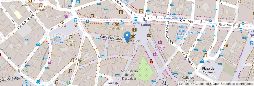 Mapa de ubicacion de Taco Bell en إسبانيا, منطقة مدريد, منطقة مدريد, Área Metropolitana De Madrid Y Corredor Del Henares, مدريد.