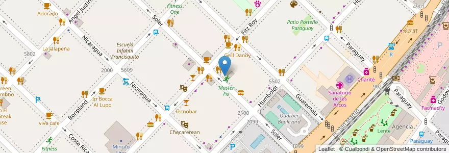 Mapa de ubicacion de Taco Box, Palermo en アルゼンチン, Ciudad Autónoma De Buenos Aires, ブエノスアイレス, Comuna 14.