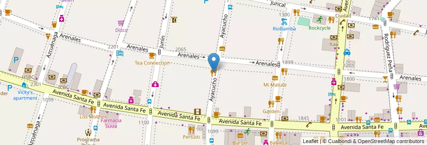 Mapa de ubicacion de Taco box, Recoleta en アルゼンチン, Ciudad Autónoma De Buenos Aires, Comuna 2, ブエノスアイレス.