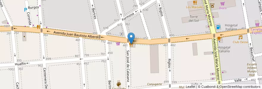 Mapa de ubicacion de Taco N Todo, Caballito en 阿根廷, Ciudad Autónoma De Buenos Aires, 布宜诺斯艾利斯, Comuna 6.